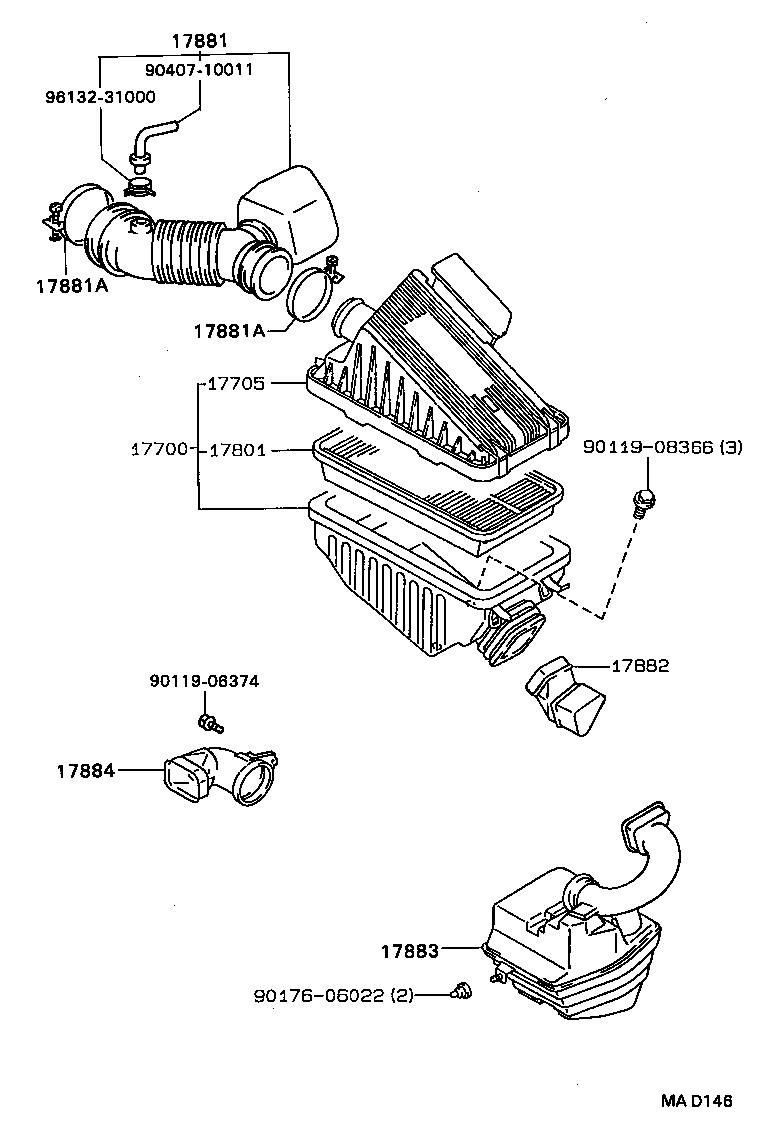 17700-74170 CLEANER ASSY, AIR product image