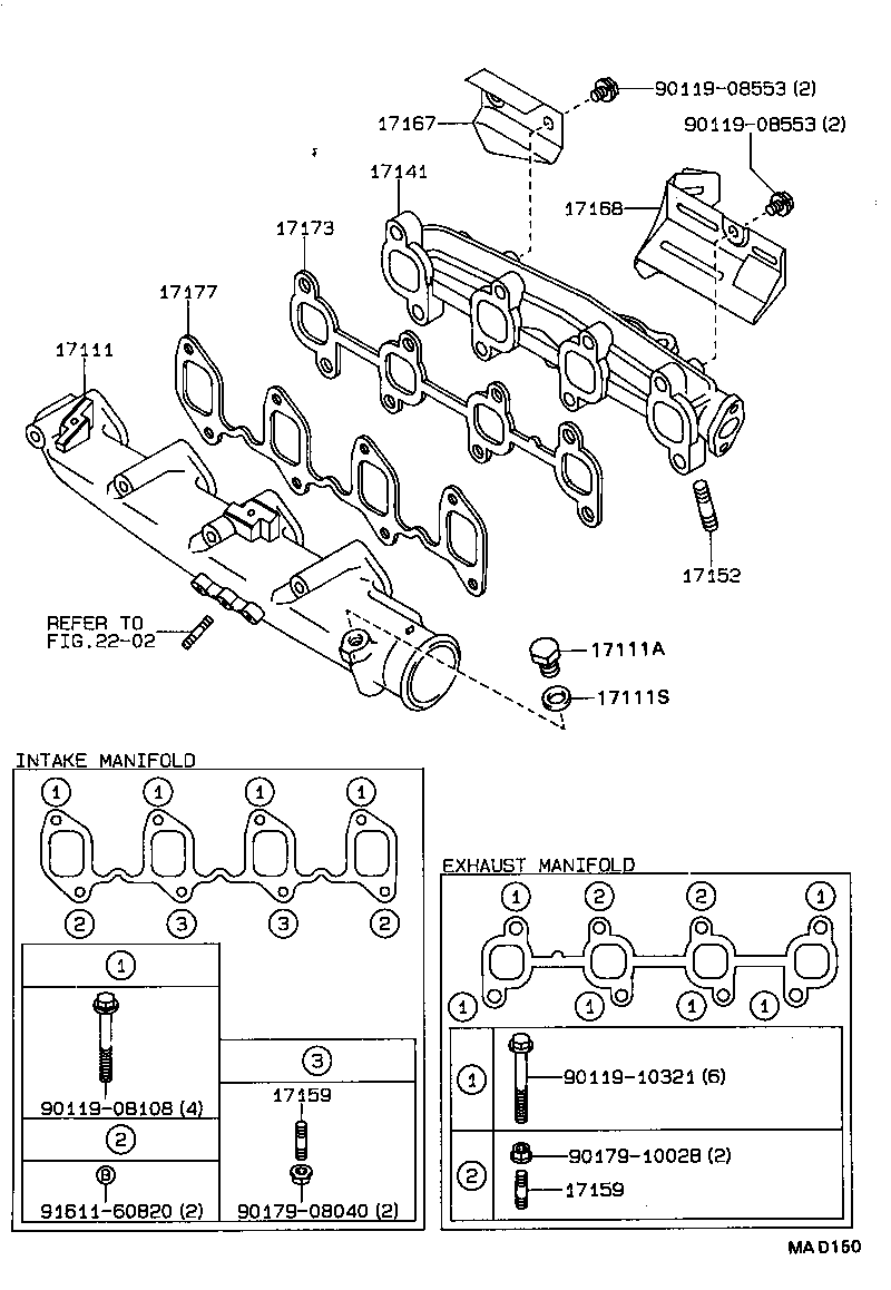 17167-74100 INSULATOR, EXHAUST MANIFOLD HEAT, NO.1 product image