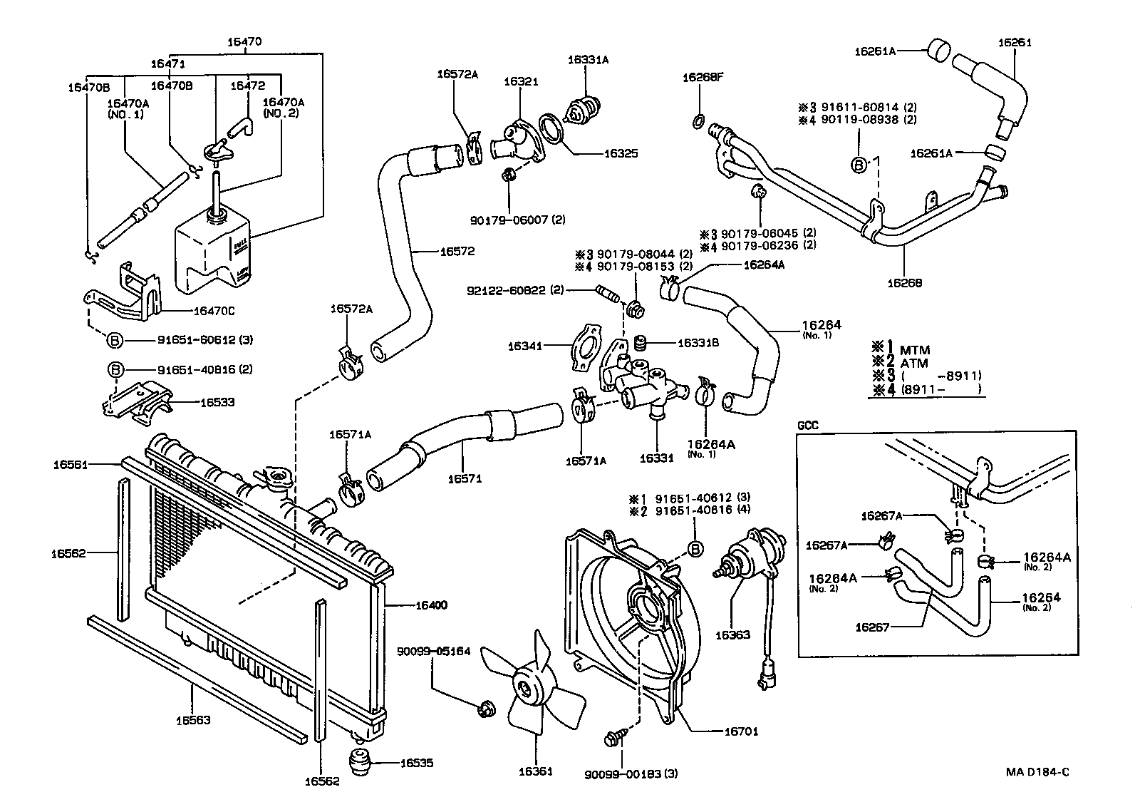 16268-74060 PIPE, WATER BY-PASS, NO.1 product image
