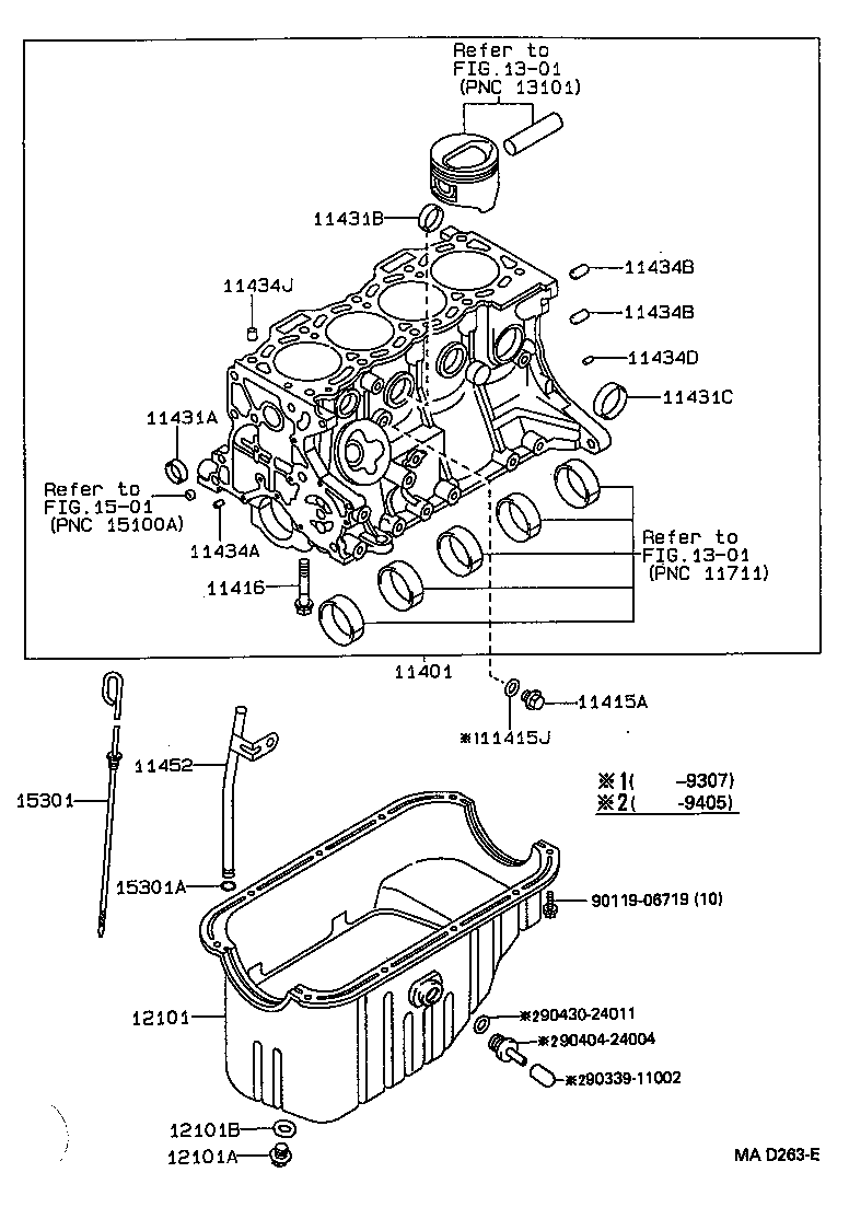 11401-19529 BLOCK SUB-ASSY, CYLINDER product image