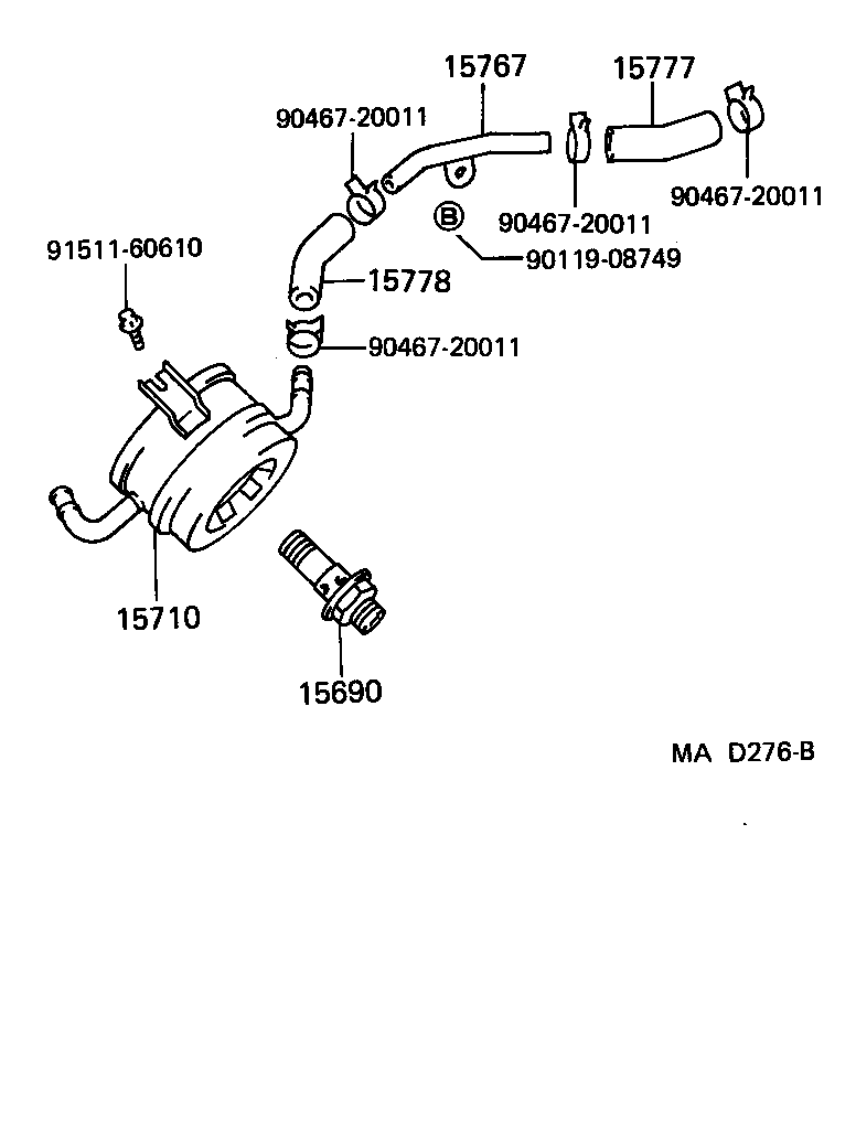 15710-50010 COOLER ASSY, OIL product image