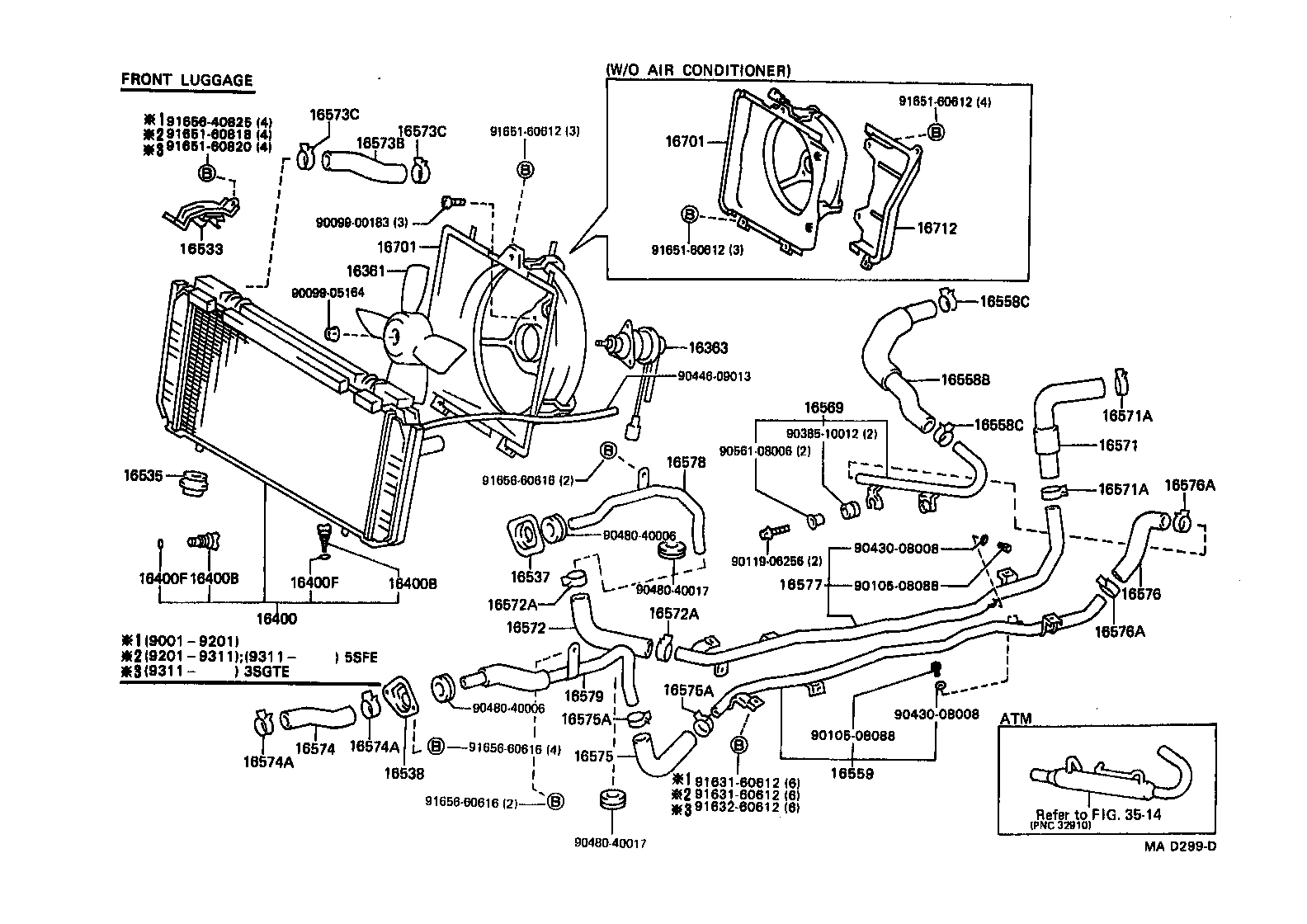 16268-74171 PIPE, WATER BY-PASS, NO.1 product image