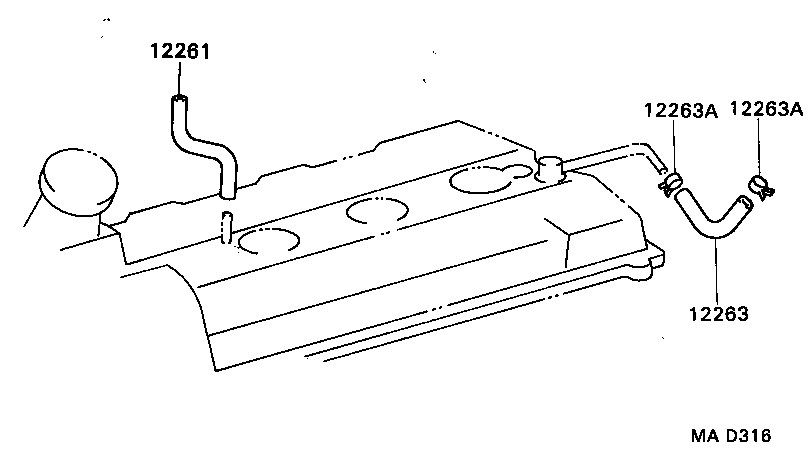 12221-88560 TUBE, VENTILATION NO.1 product image