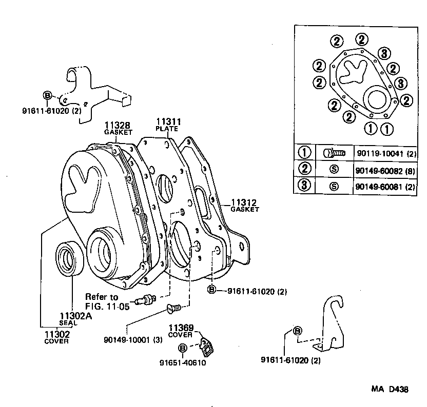 11381-66020 RETAINER, ENGINE REAR OIL SEAL product image