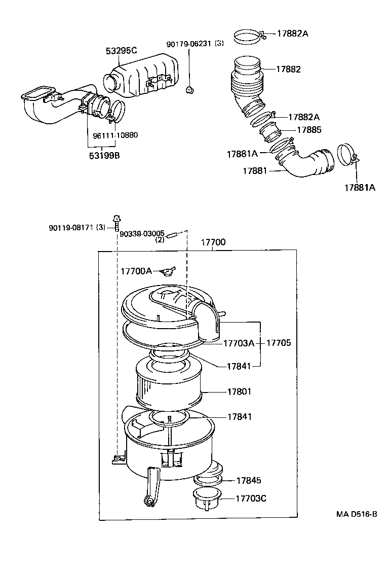 17700-17022 CLEANER ASSY, AIR product image