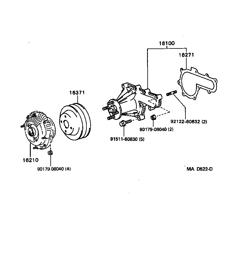 16271-17010 GASKET, WATER PUMP product image