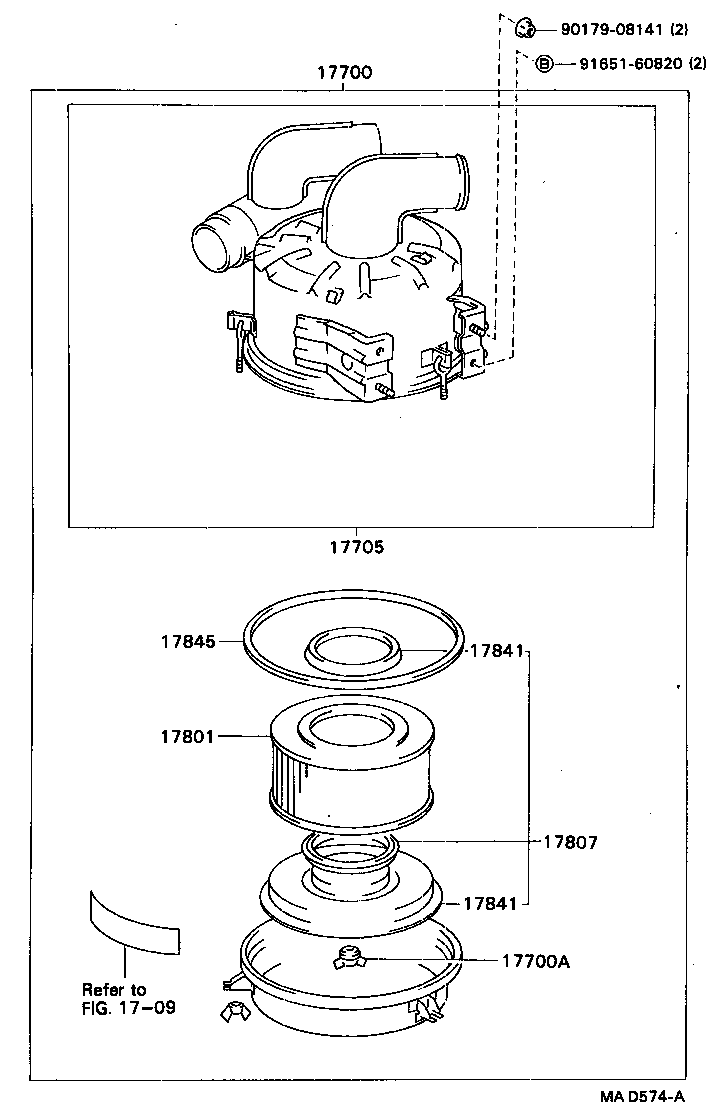 17705-17040 CAP SUB-ASSY, AIR CLEANER product image
