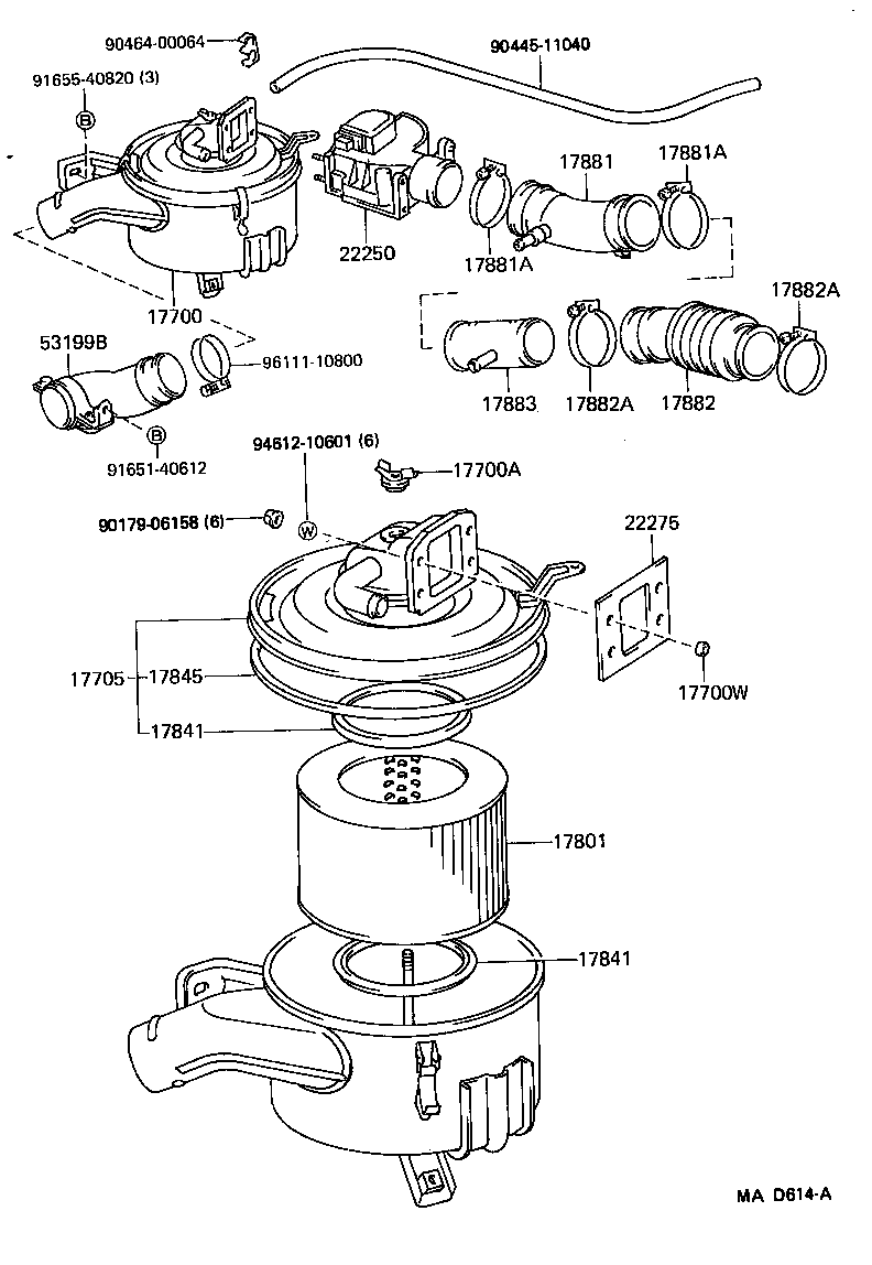 17705-66110 CAP SUB-ASSY, AIR CLEANER product image