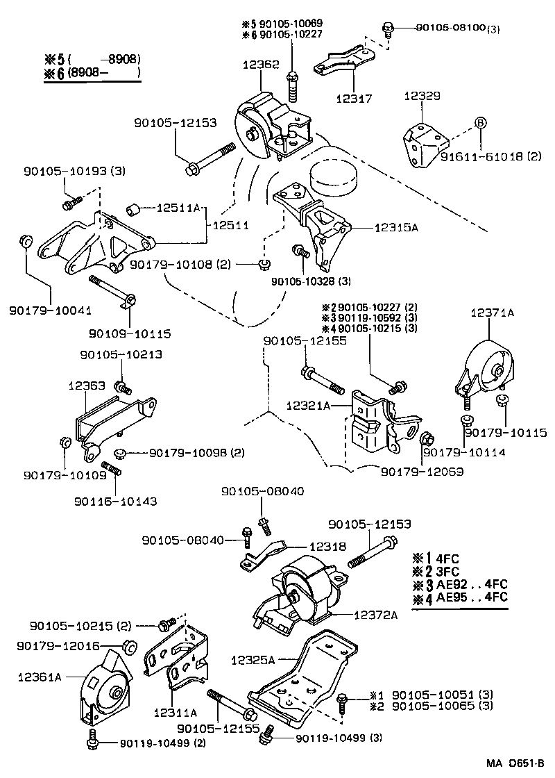 12318-01010 STAY, ENGINE MOUNTING, LH product image