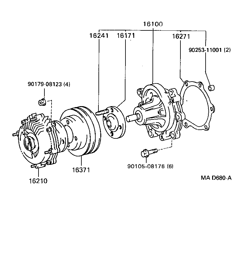 16271-17010 GASKET, WATER PUMP product image