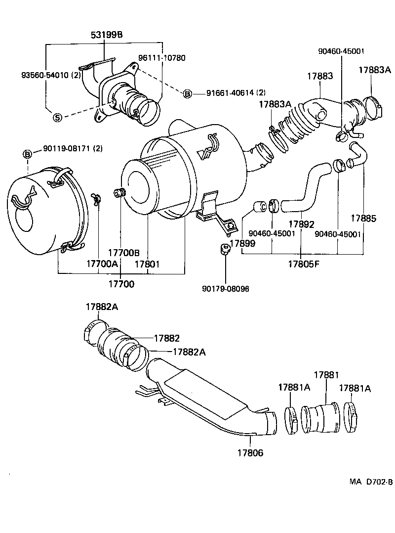 17705-66090 CAP SUB-ASSY, AIR CLEANER product image