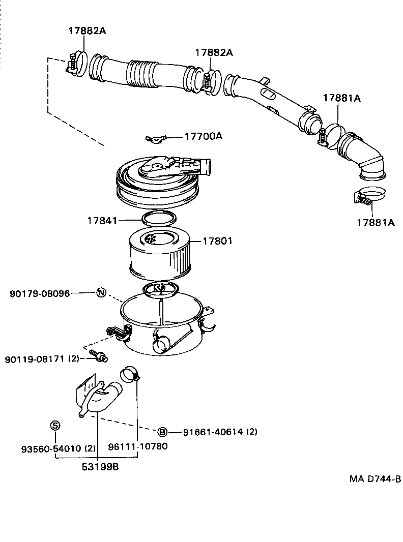 17700-17010 CLEANER ASSY, AIR product image