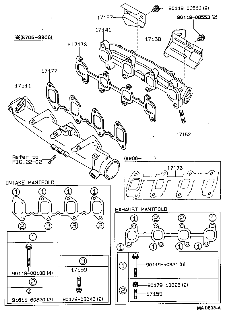 17111-64150 MANIFOLD, INTAKE product image