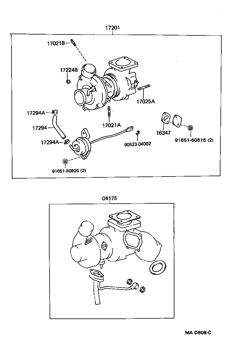 04175-17020 GASKET KIT, TURBOCHARGER product image