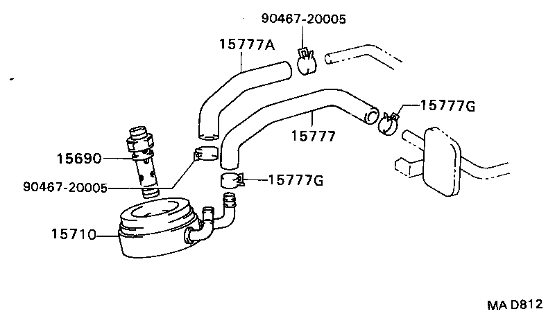 15710-67040 COOLER ASSY, OIL product image