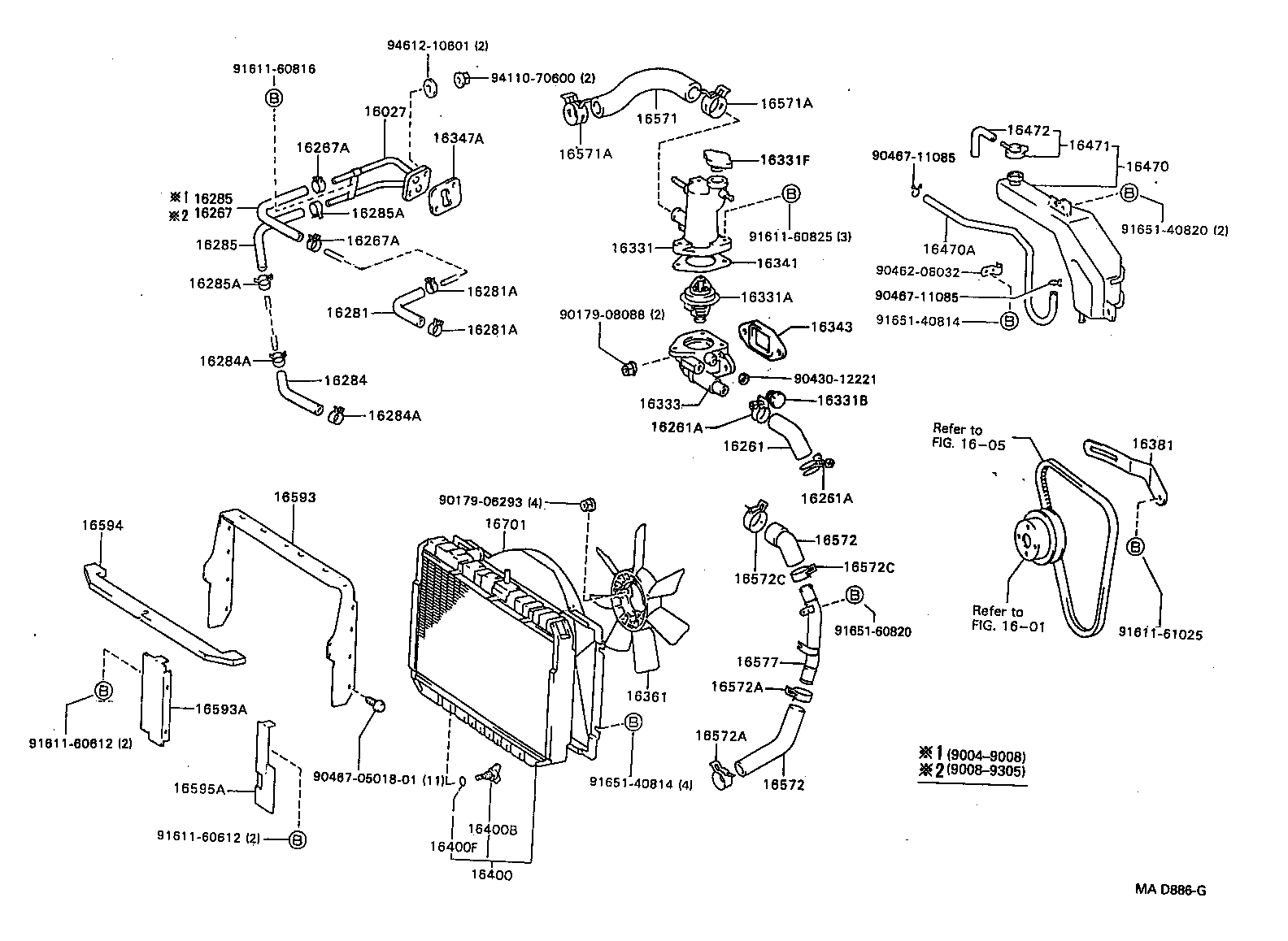 16027-58010 PIPE SUB-ASSY, TURBO WATER, NO.1 product image