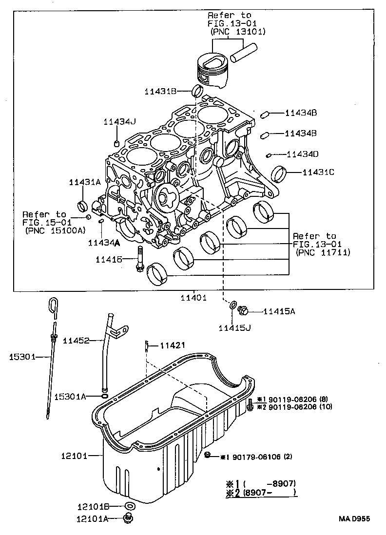 11401-79367 BLOCK SUB-ASSY, CYLINDER product image