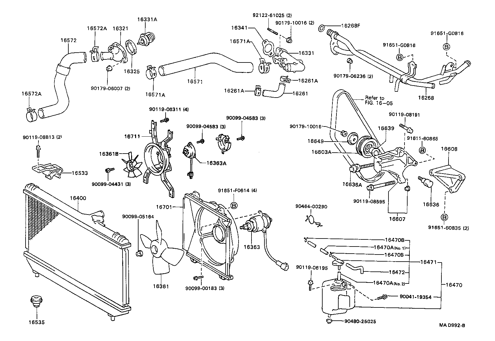 16027-64031 PIPE SUB-ASSY, TURBO WATER, NO.1 product image