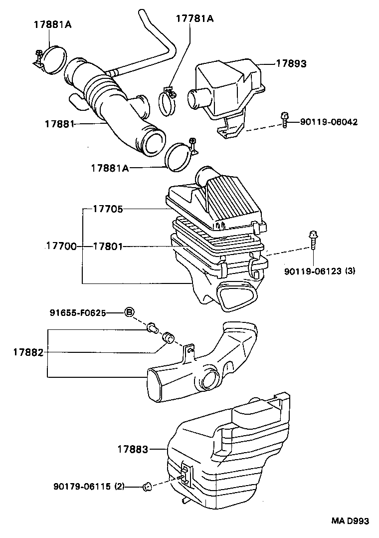 17705-62030 CAP SUB-ASSY, AIR CLEANER product image