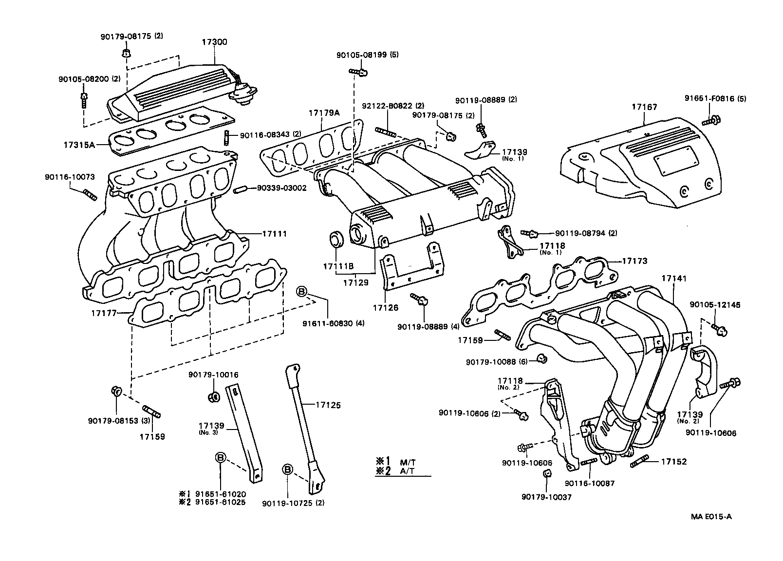 17167-62020 INSULATOR, EXHAUST MANIFOLD HEAT, NO.1 product image