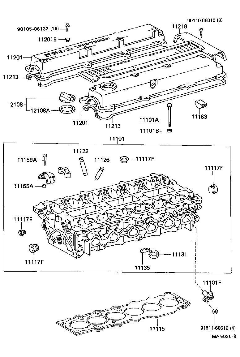 11101-70024 HEAD SUB-ASSY, CYLINDER product image