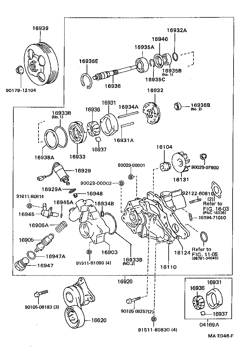 16100-79055 PUMP ASSY, ENGINE WATER product image