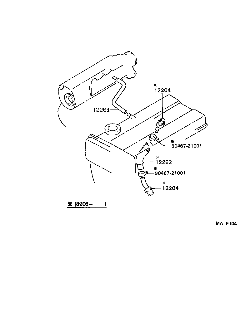 12204-15040 VALVE SUB-ASSY, VENTILATION product image