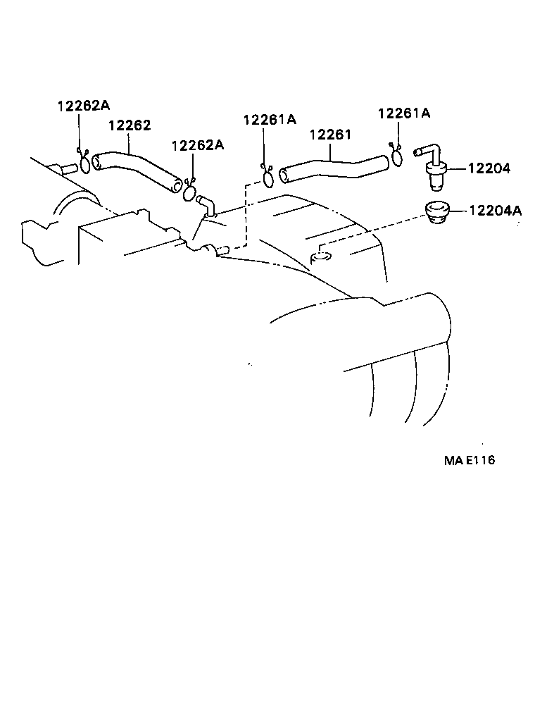 12204-46020 VALVE SUB-ASSY, VENTILATION product image