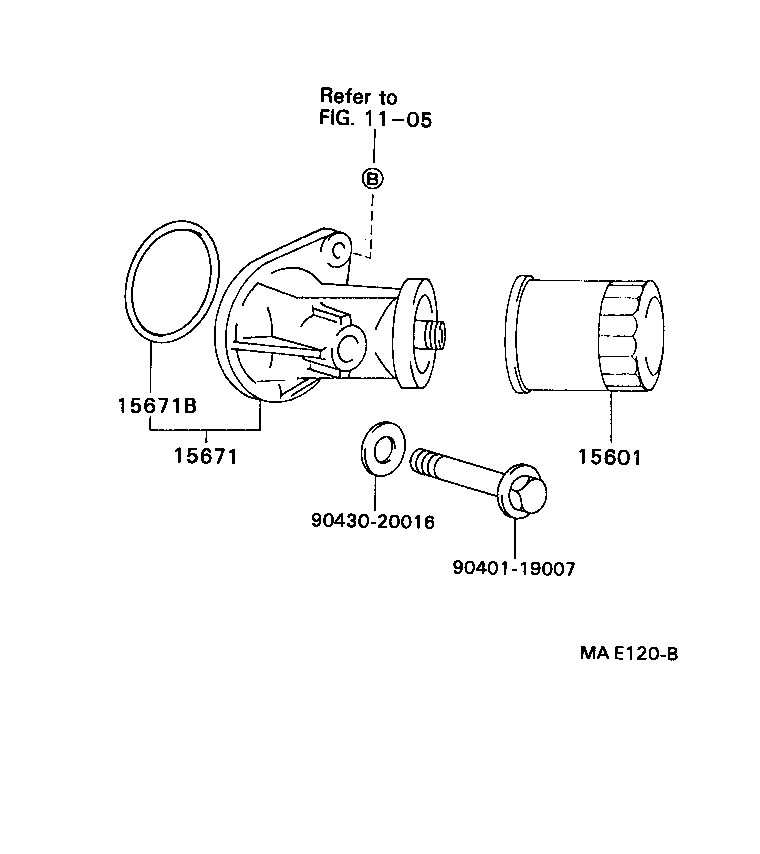 15609-50020 BRACKET SUB-ASSY, OIL FILTER product image