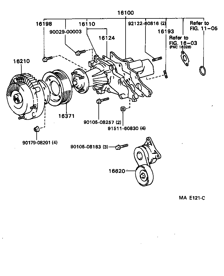 16100-79055 PUMP ASSY, ENGINE WATER product image