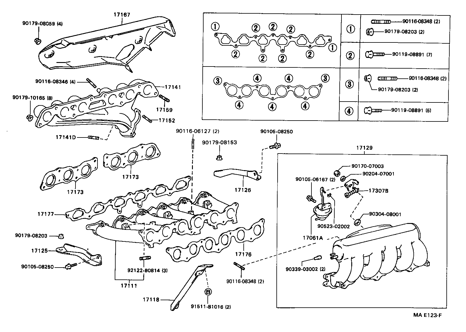 17141-74101 MANIFOLD, EXHAUST product image