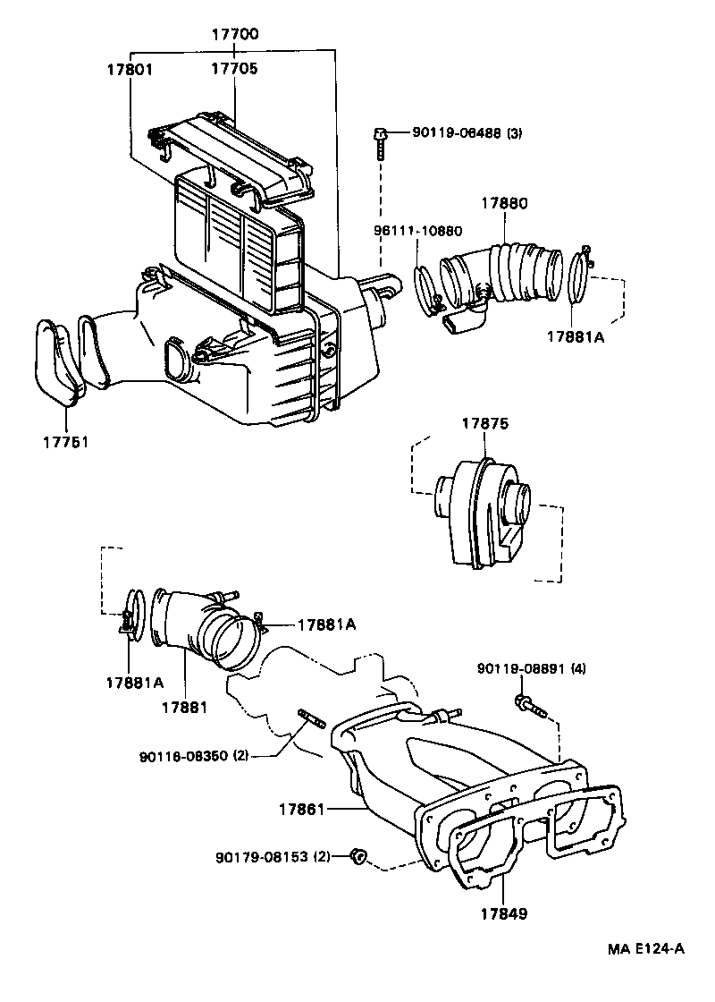 17344-46010 HOSE, AIR, NO.4 product image
