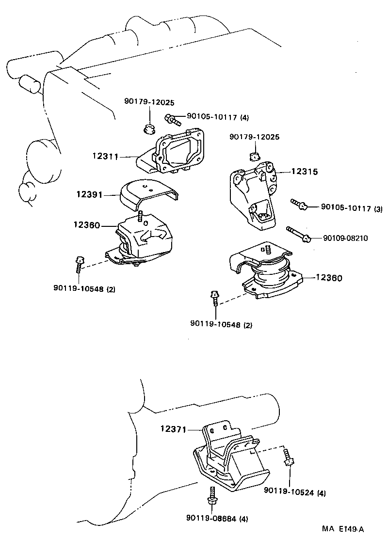 12381-70020 STABILIZER, ENGINE MOUNTING product image