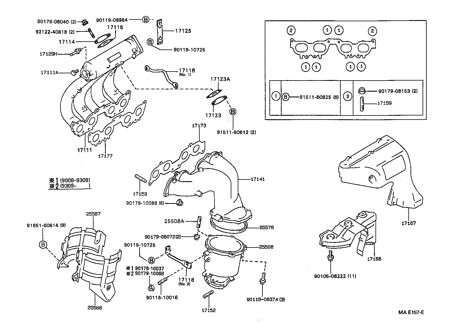 17167-74170 INSULATOR, EXHAUST MANIFOLD HEAT, NO.1 product image