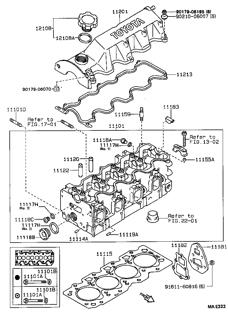 11101-74190 HEAD SUB-ASSY, CYLINDER product image