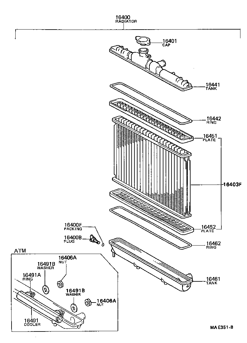 16403-11470 CORE SUB-ASSY, RADIATOR product image