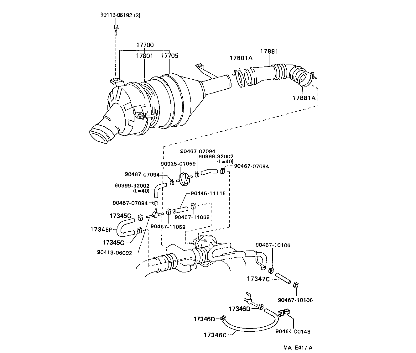 17705-42140 CAP SUB-ASSY, AIR CLEANER product image