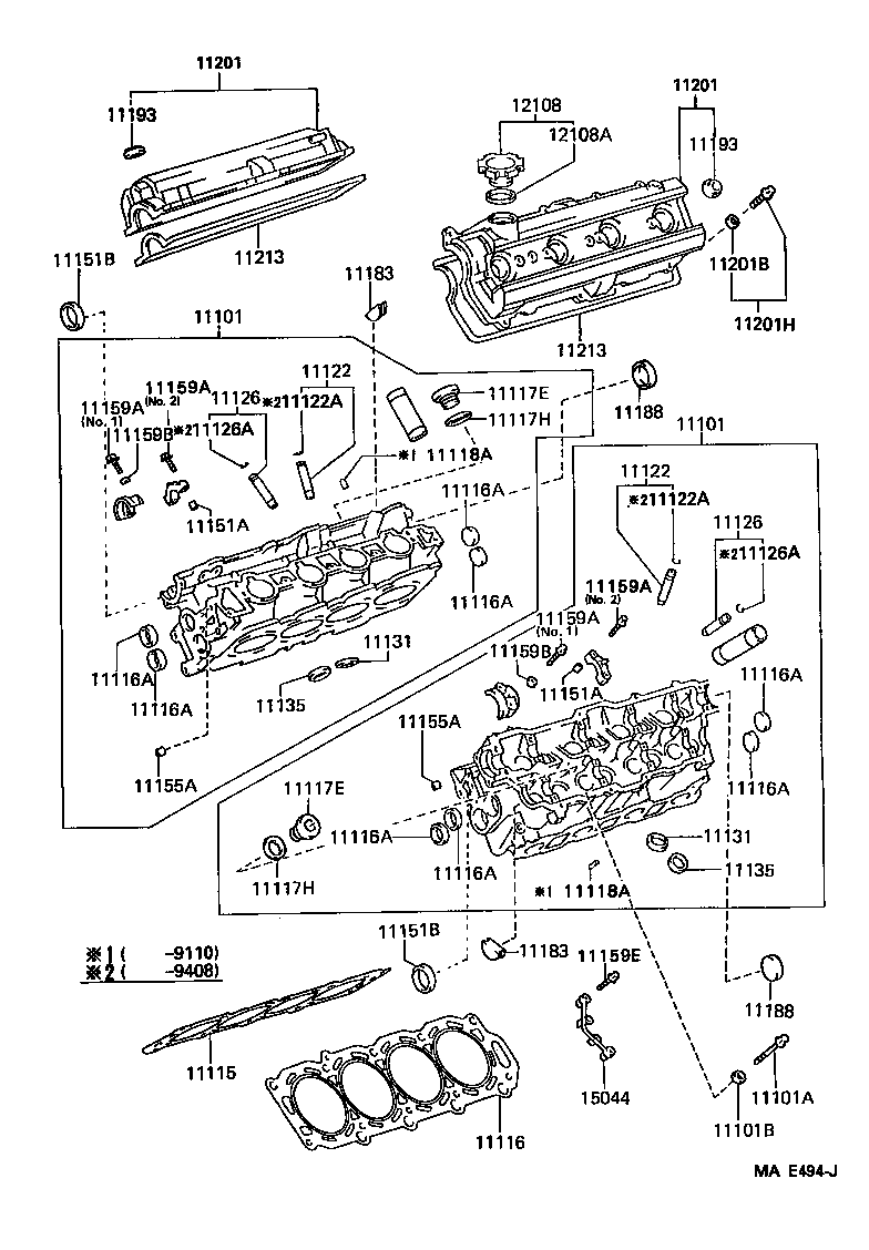 11101-49327 HEAD SUB-ASSY, CYLINDER product image
