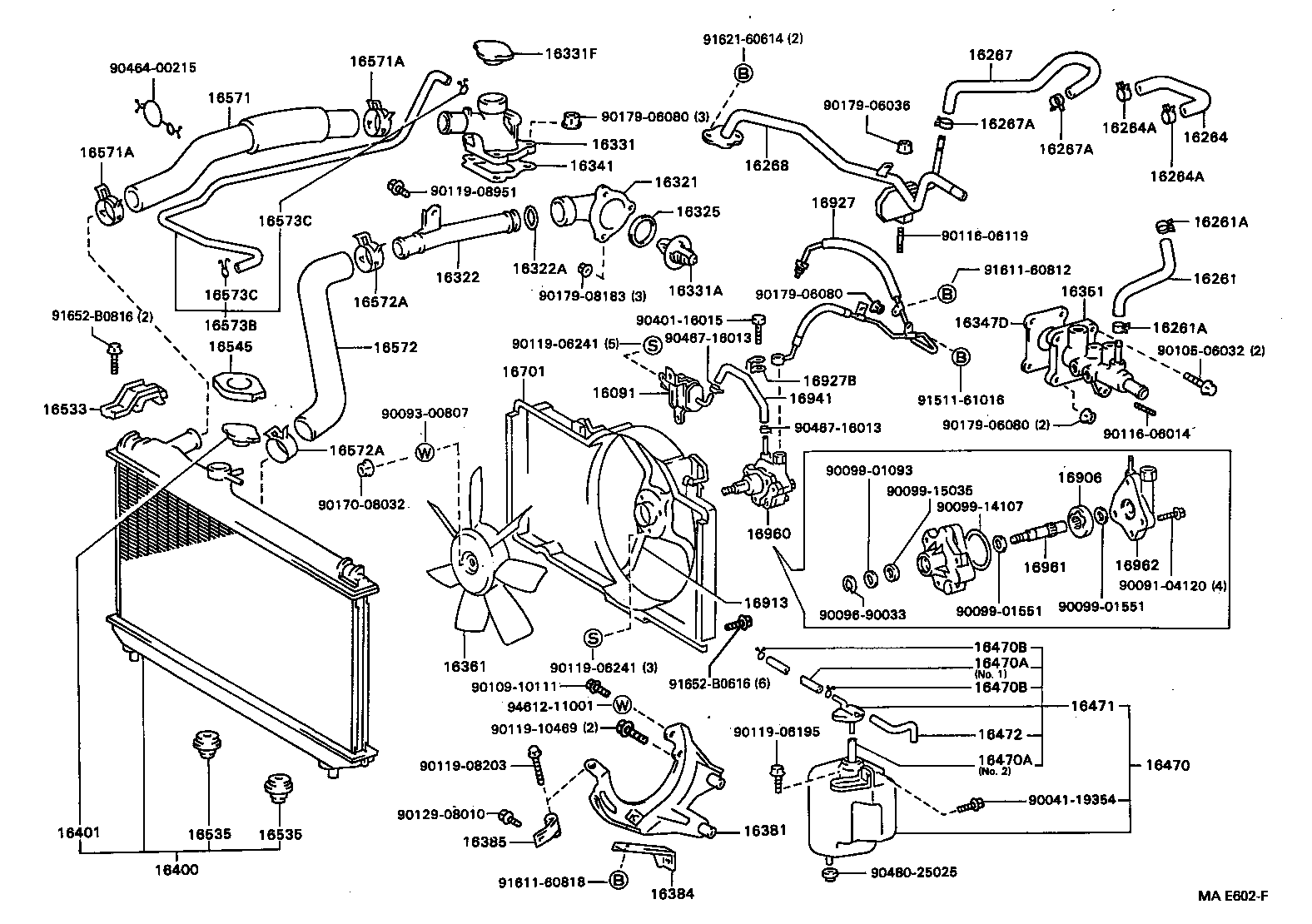 16027-64031 PIPE SUB-ASSY, TURBO WATER, NO.1 product image