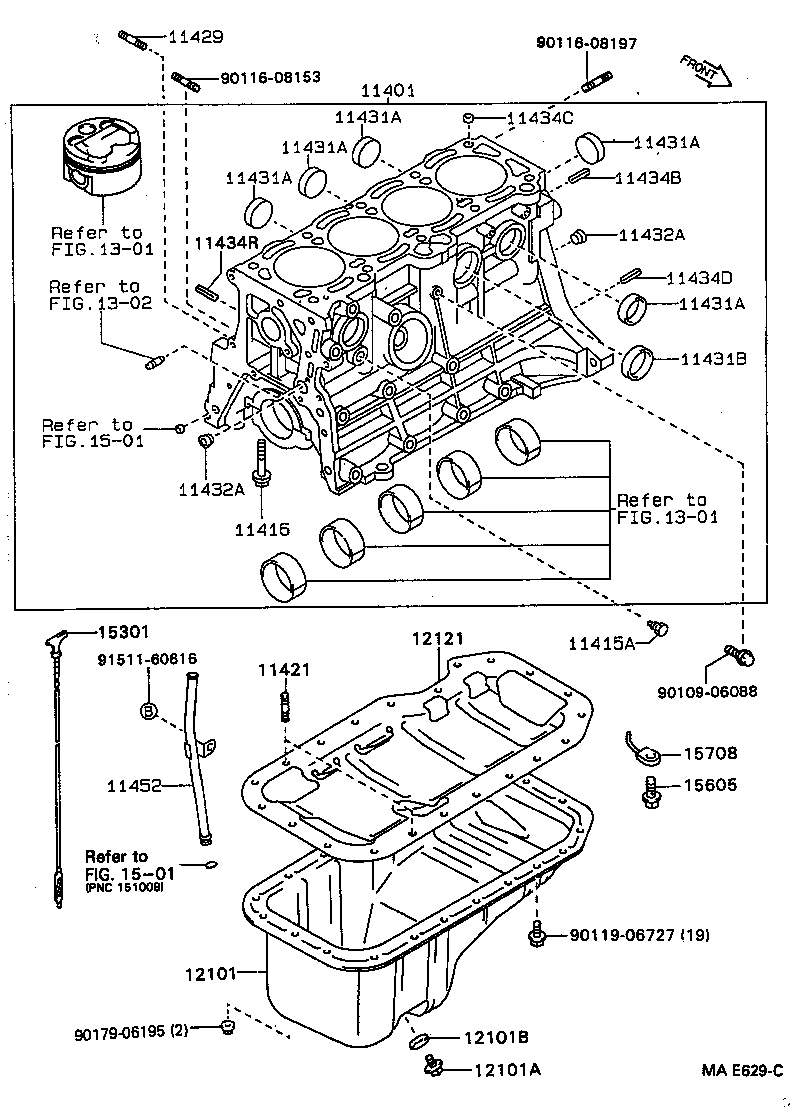 11401-69696 BLOCK SUB-ASSY, CYLINDER product image