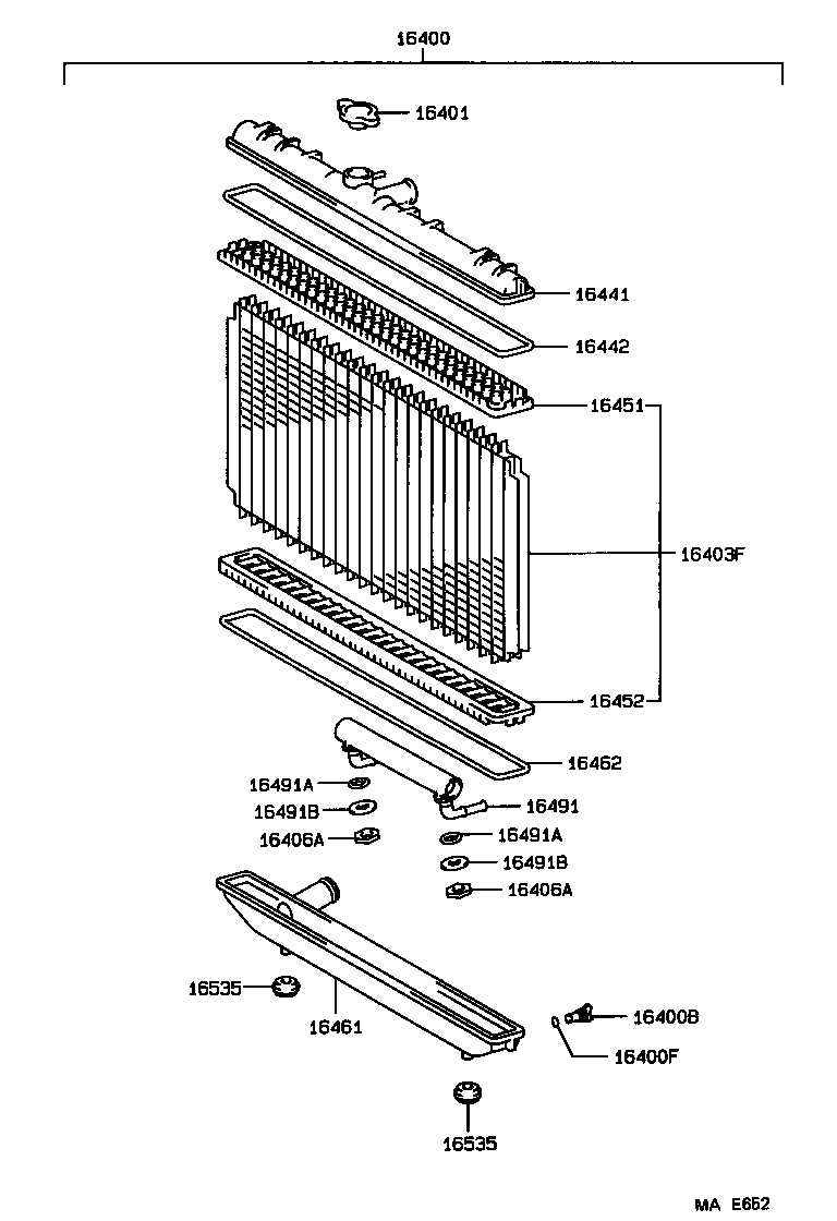 16400-64741 RADIATOR ASSY product image