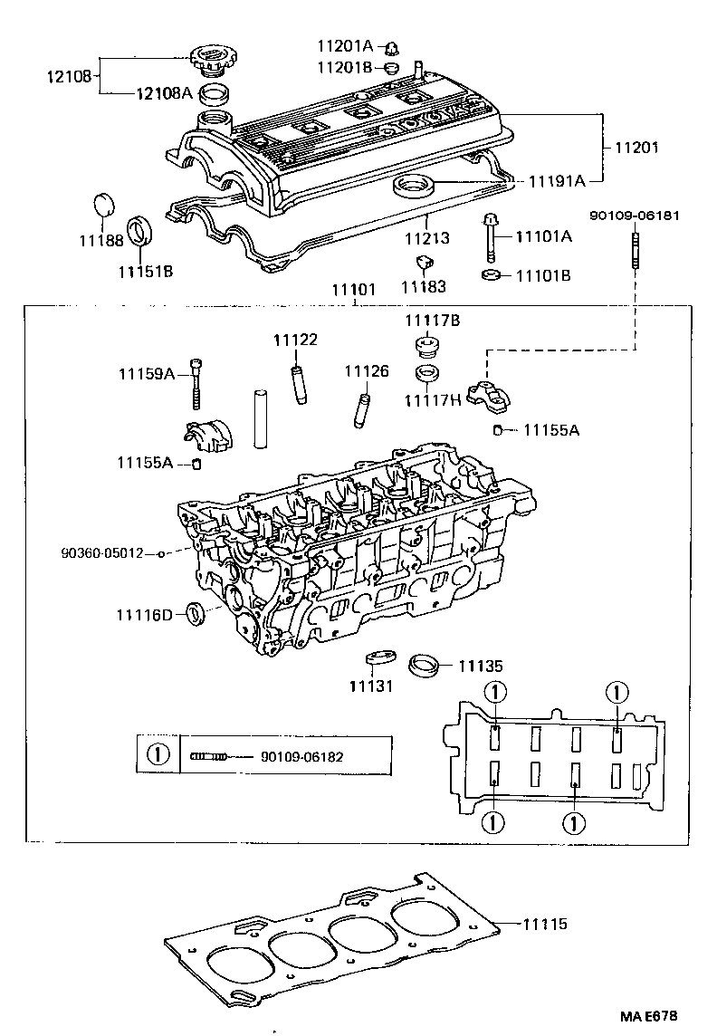 11122-16030 BUSH, INTAKE VALVE GUIDE product image