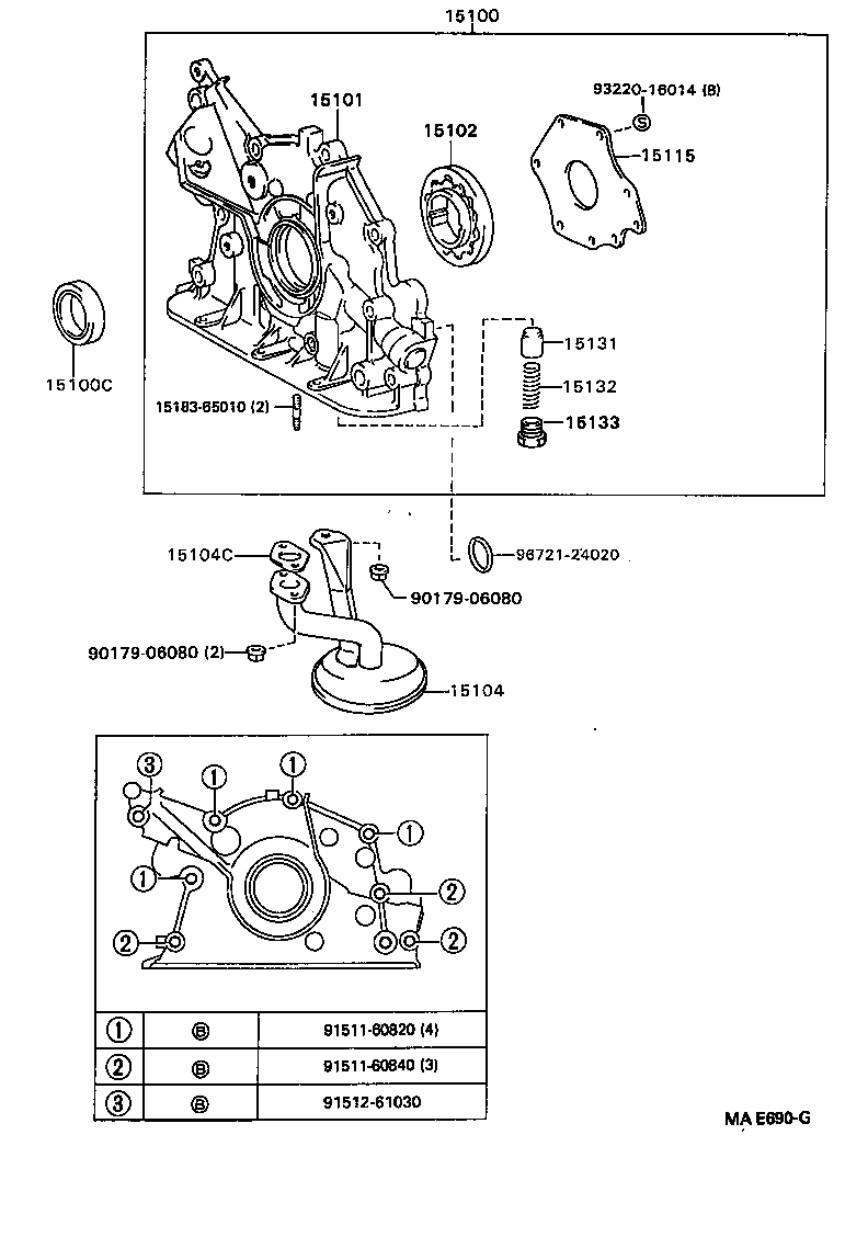 15103-62030 ROTOR SET, OIL PUMP product image