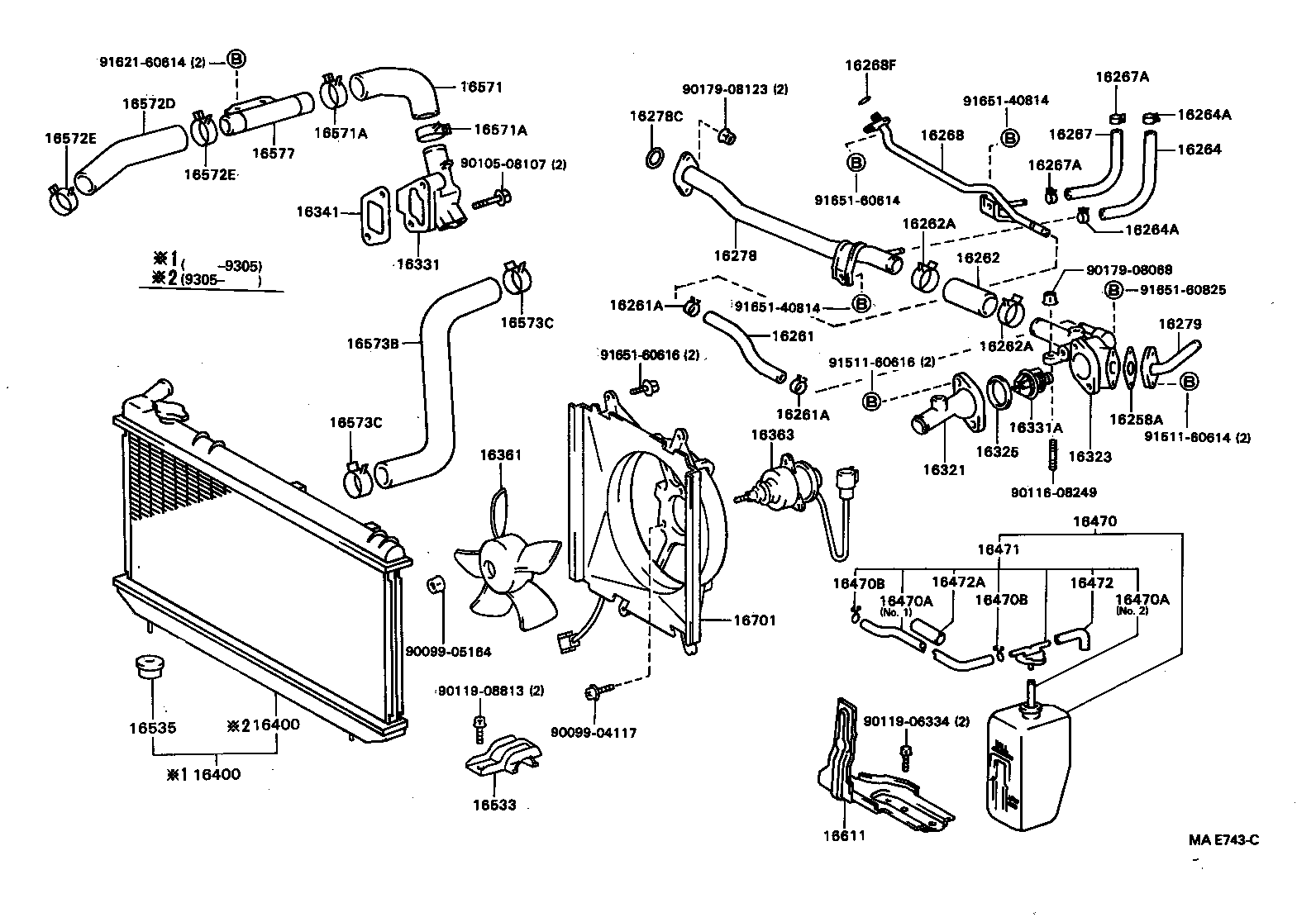 16268-16041 PIPE, WATER BY-PASS, NO.1 product image