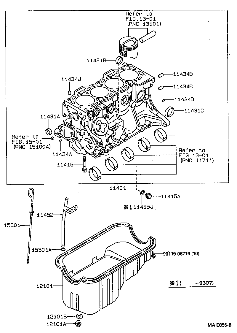 11401-69476 BLOCK SUB-ASSY, CYLINDER product image
