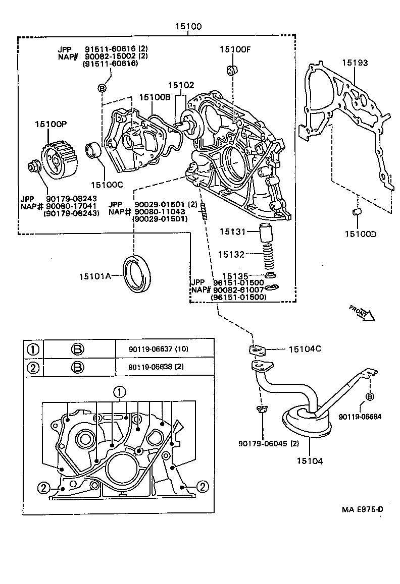 15103-62030 ROTOR SET, OIL PUMP product image