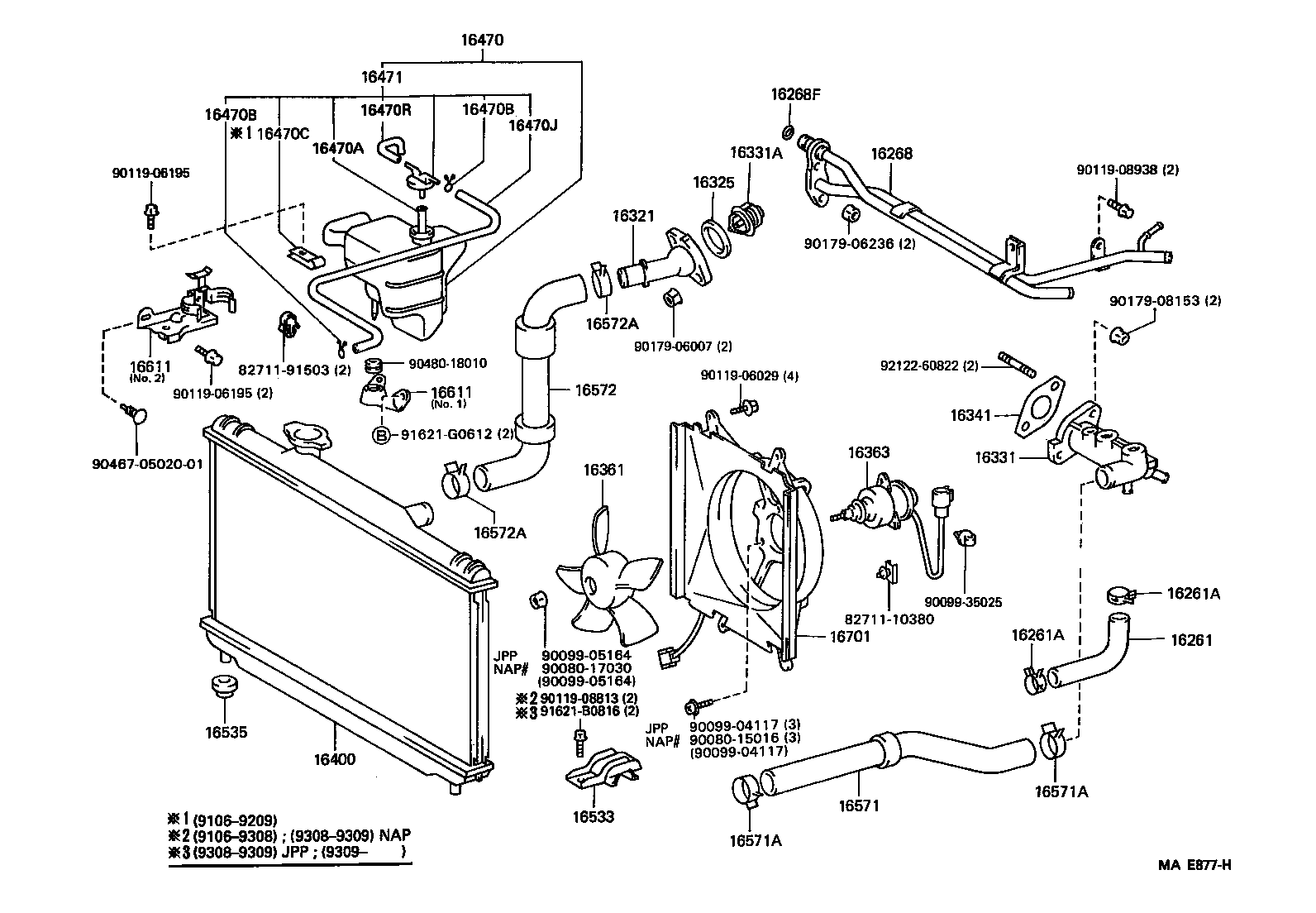 16264-20010 HOSE, WATER BY-PASS, NO.2 product image