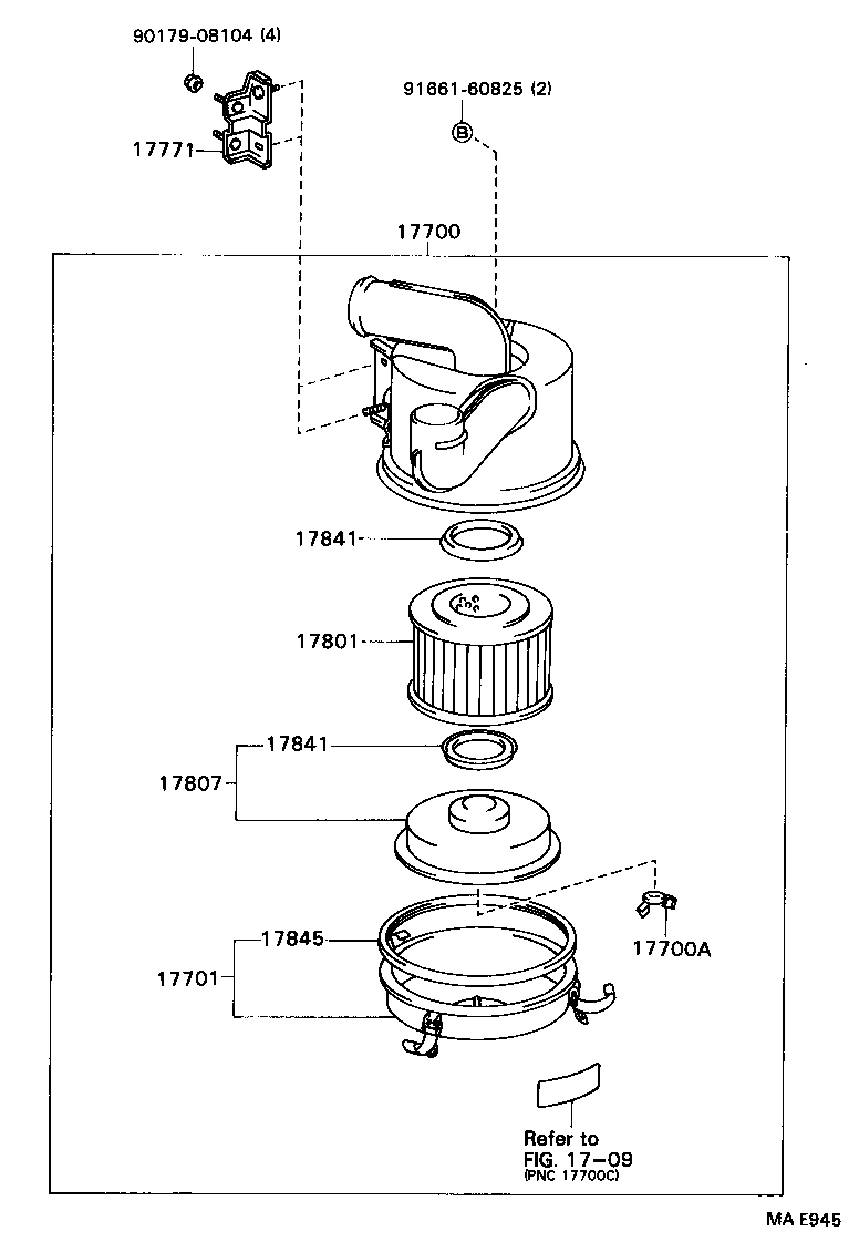 17700-56480 CLEANER ASSY, AIR product image