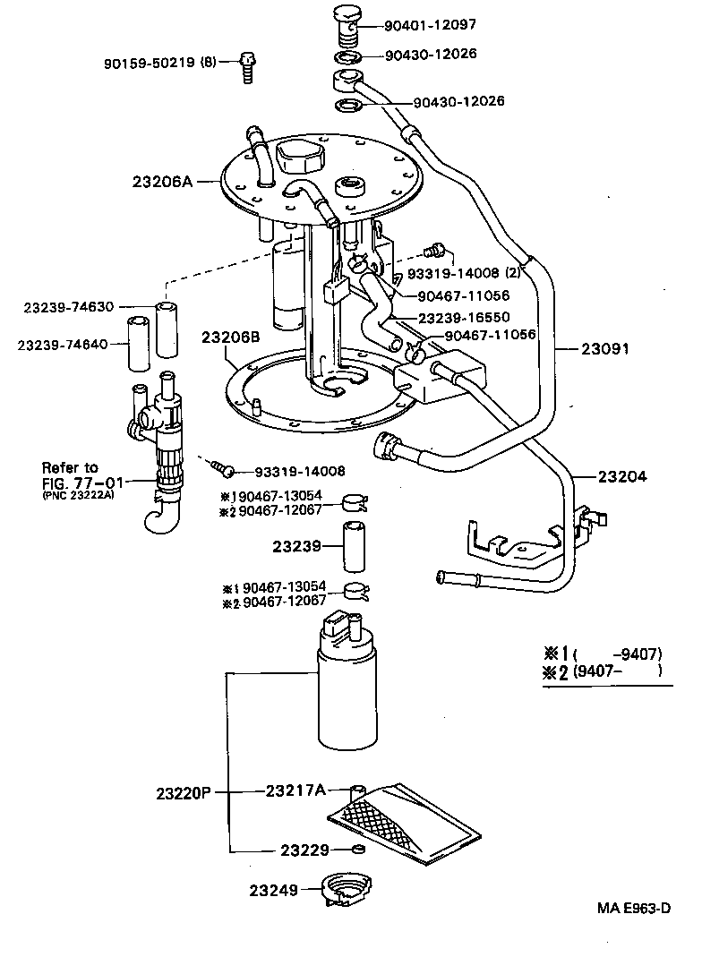 23217-15050 FILTER, FUEL PUMP product image