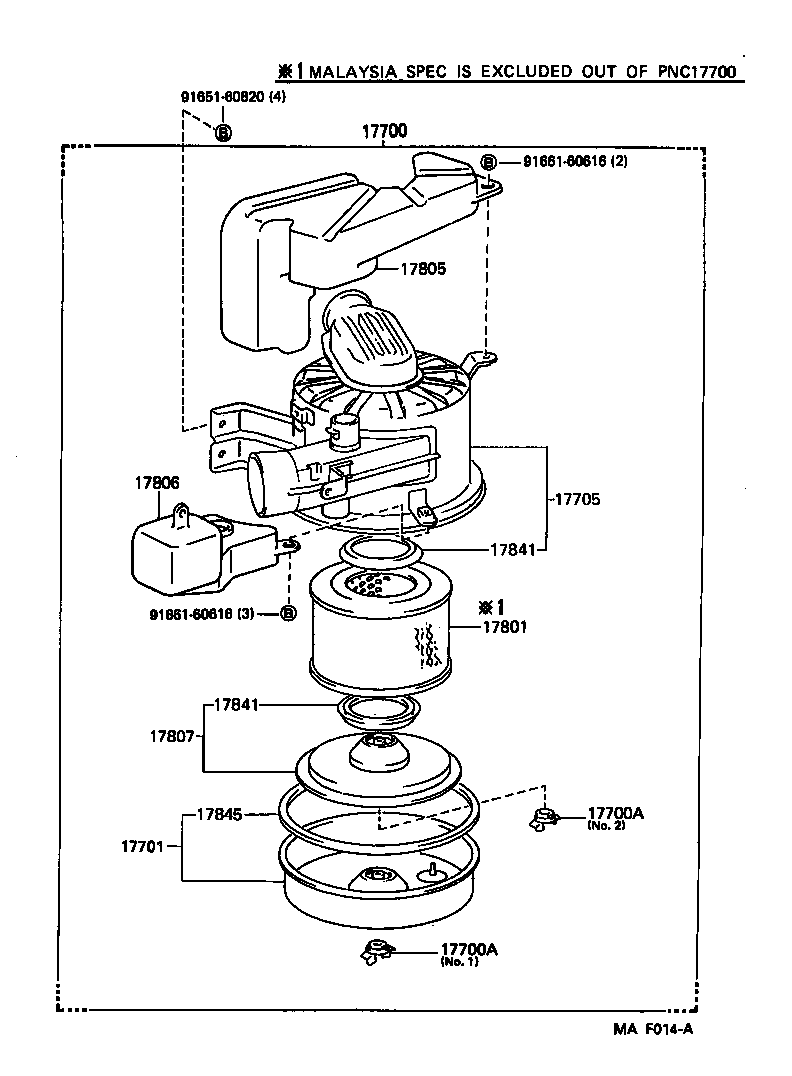 17700-54500 CLEANER ASSY, AIR product image